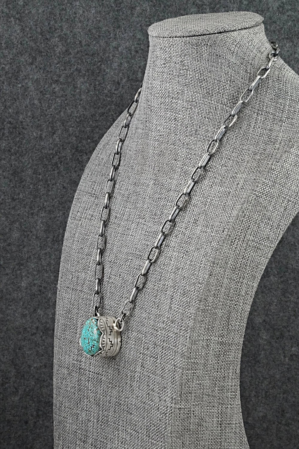 Turquoise & Sterling Silver Necklace - Paul Livingston