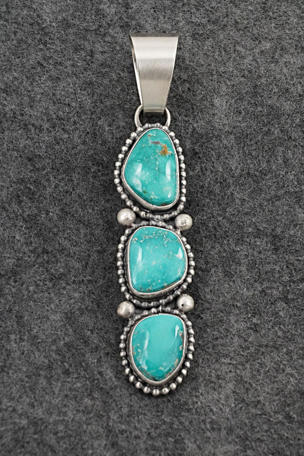 Turquoise & Sterling Silver Pendant - Randy Billy