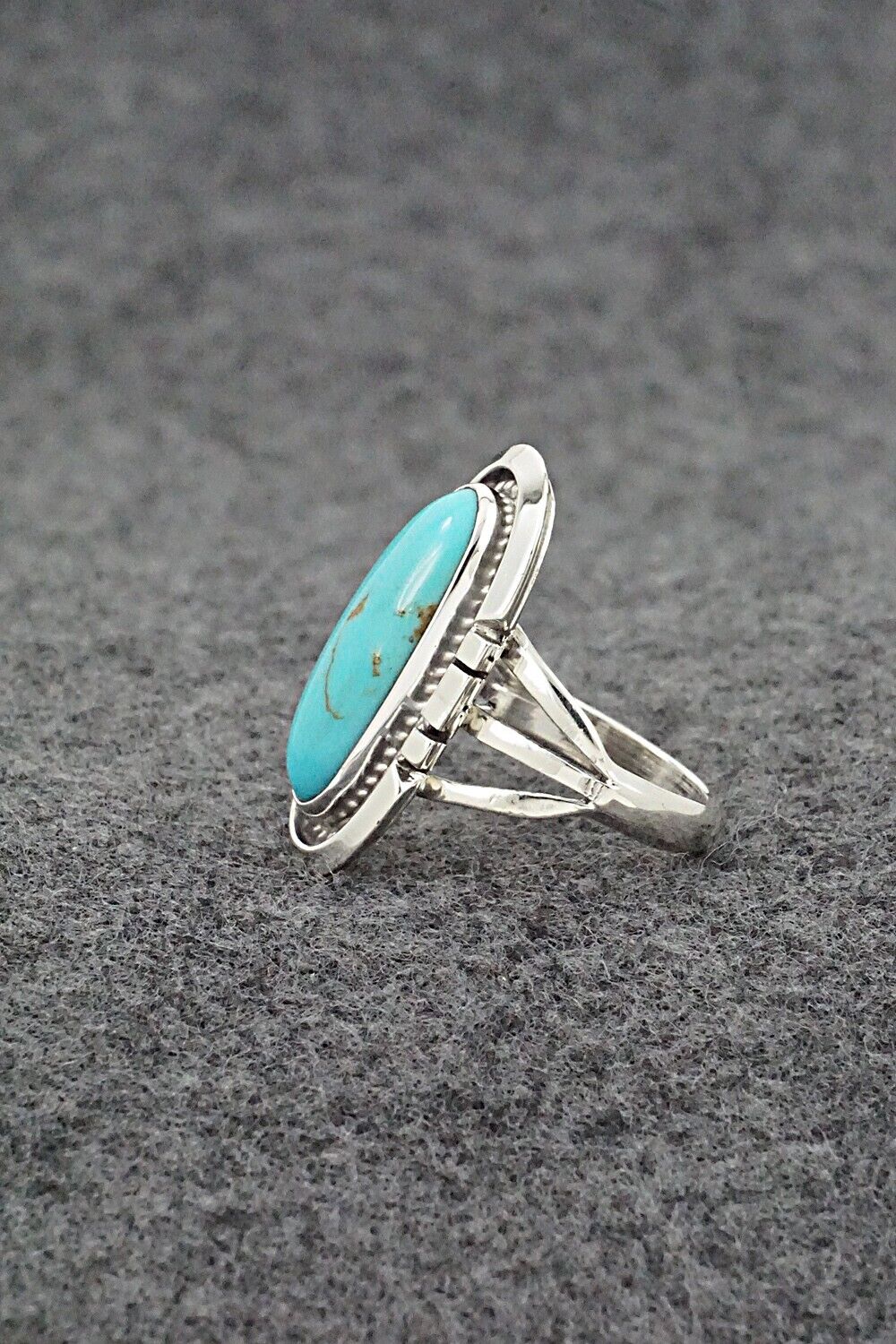 Turquoise & Sterling Silver Ring - Samuel Yellowhair - Size 6