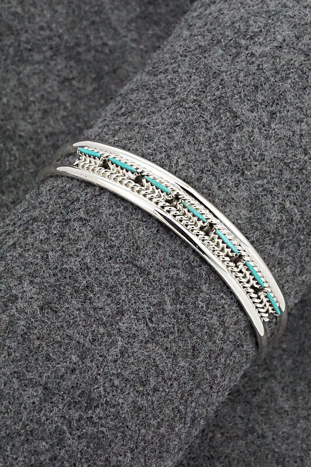 Turquoise & Sterling Silver Bracelet - Roland Francisco