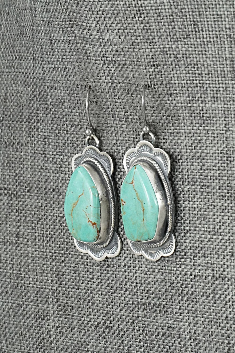 Turquoise & Sterling Silver Earrings - Bobby Johnson