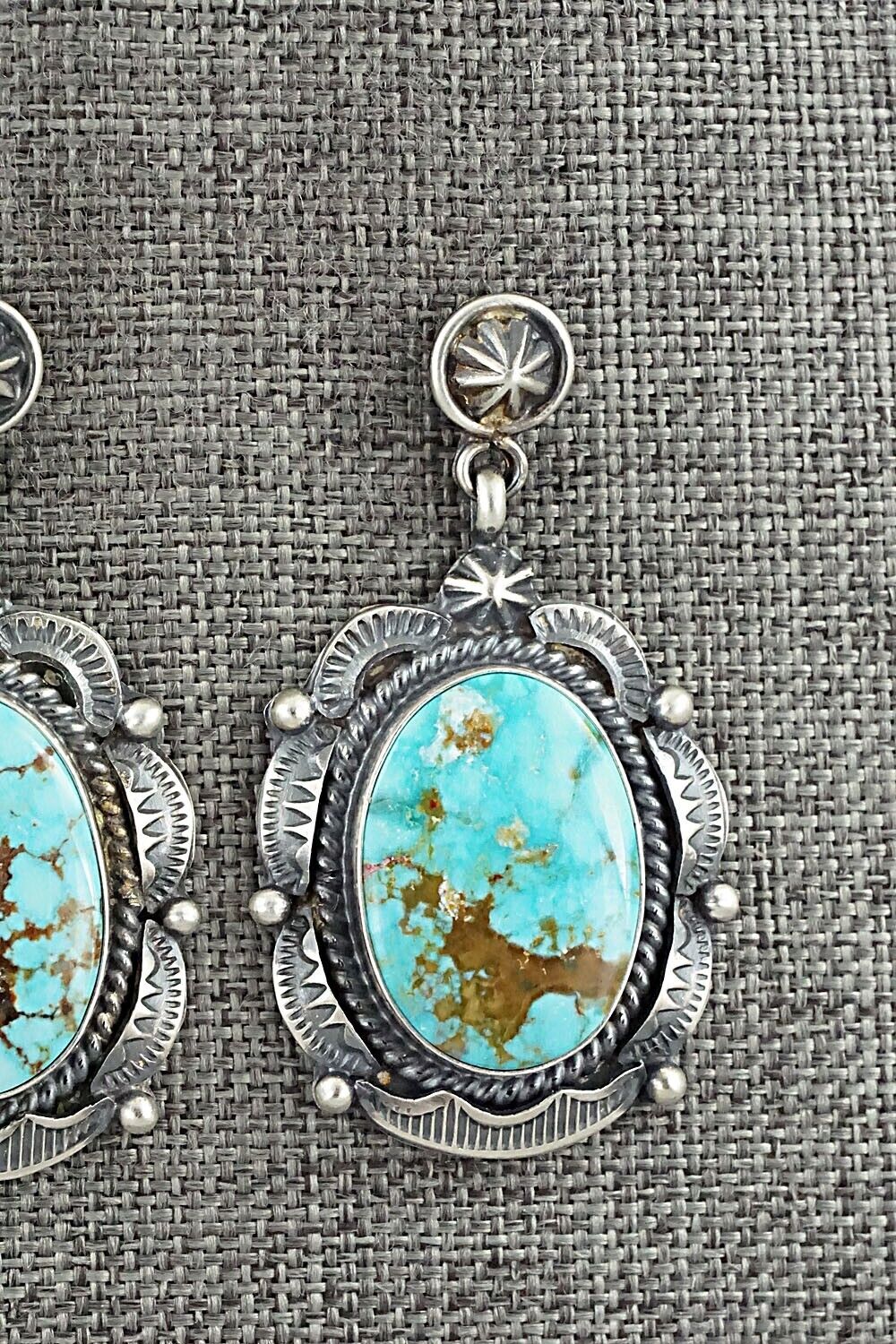 Turquoise & Sterling Silver Pendant & Earrings Set - Raymond Delgarito