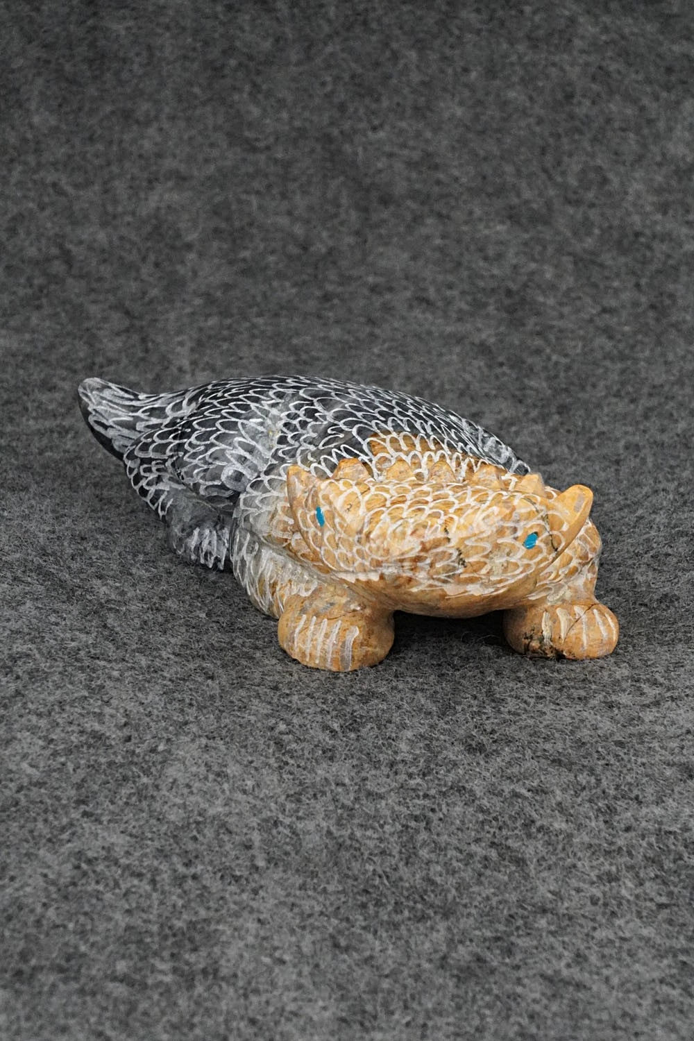 Horned Toad Zuni Fetish Carving - Nelson Yatsattie