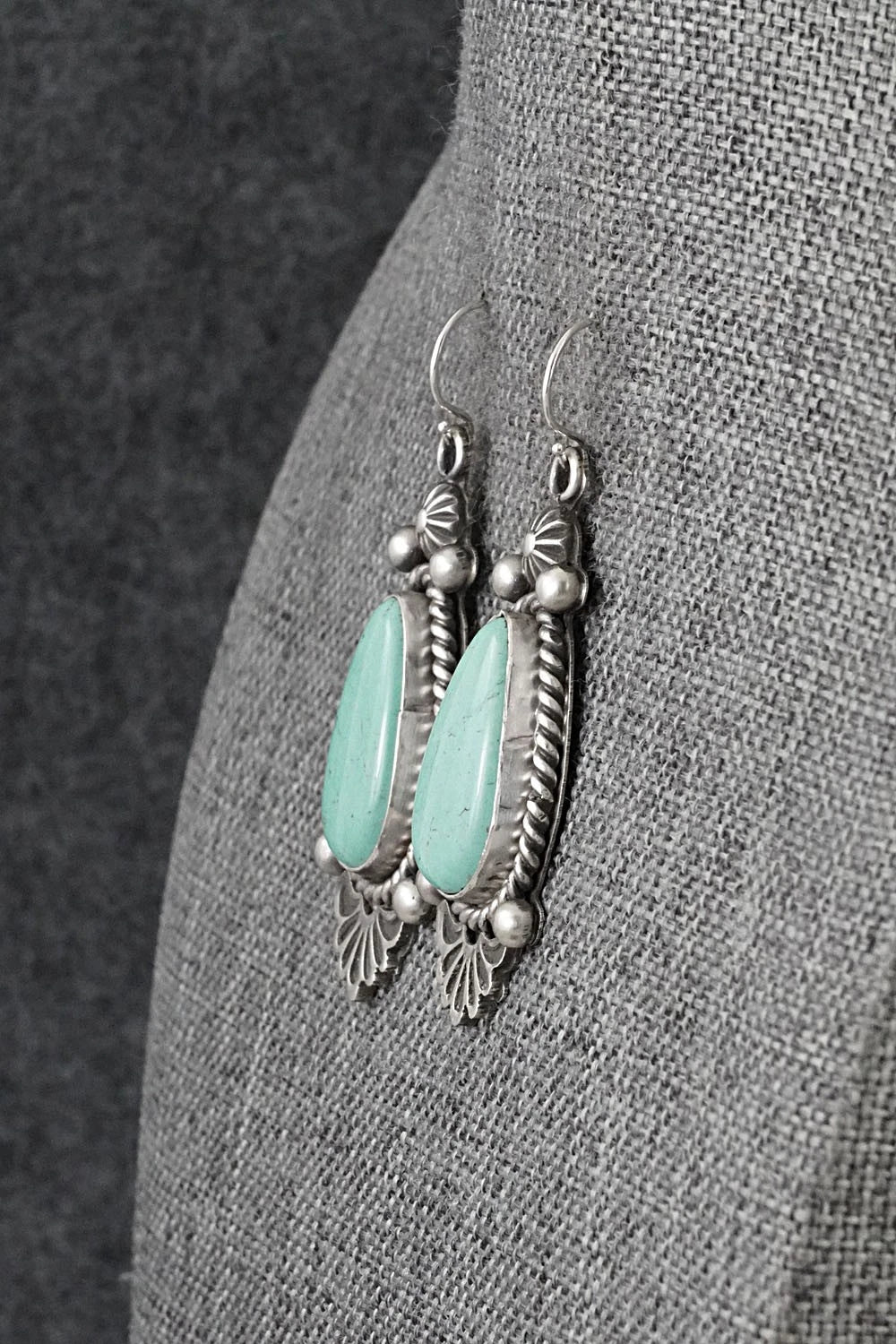 Turquoise & Sterling Silver Earrings - Michael Calladitto