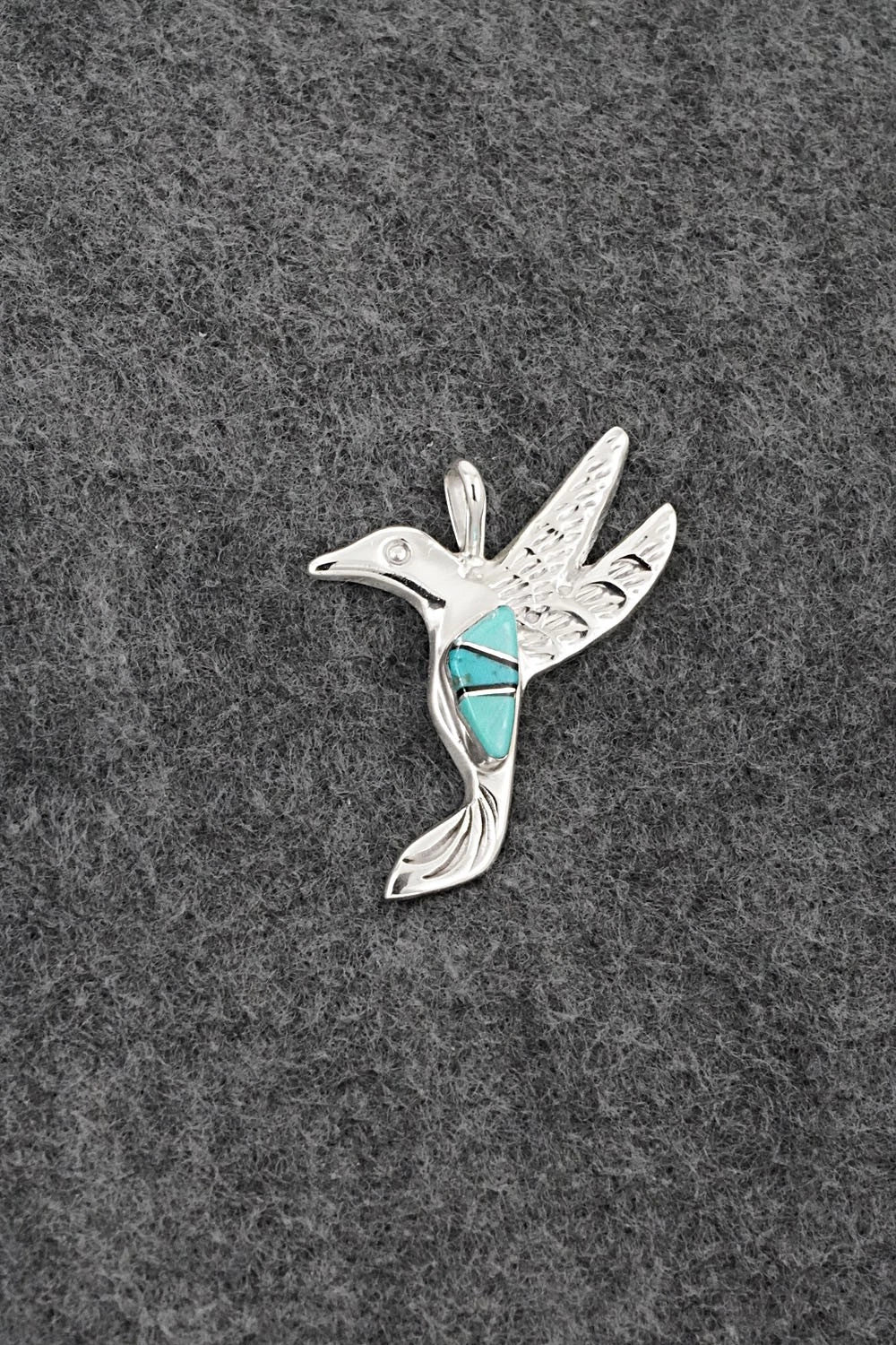 Turquoise & Sterling Silver Pendant - Dorothy Martinez