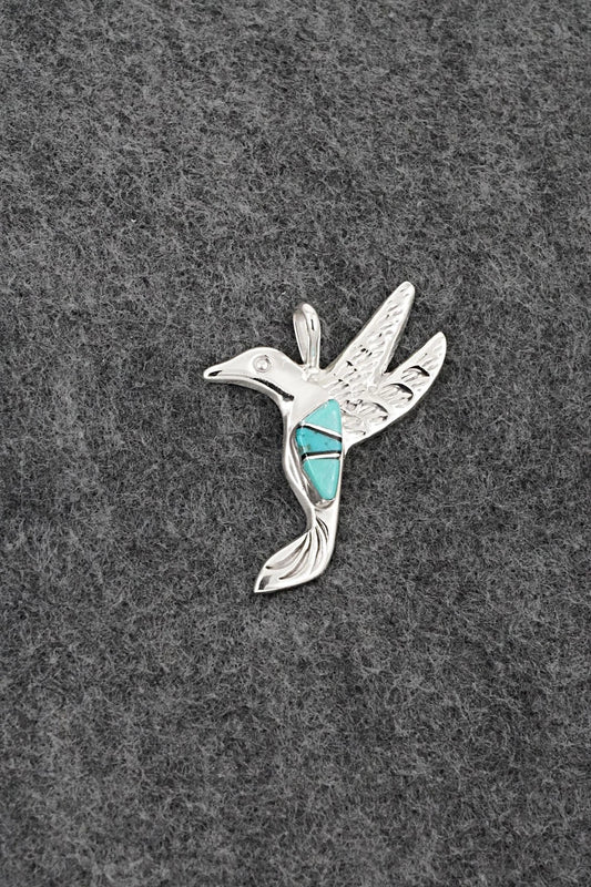 Turquoise & Sterling Silver Pendant - Dorothy Martinez