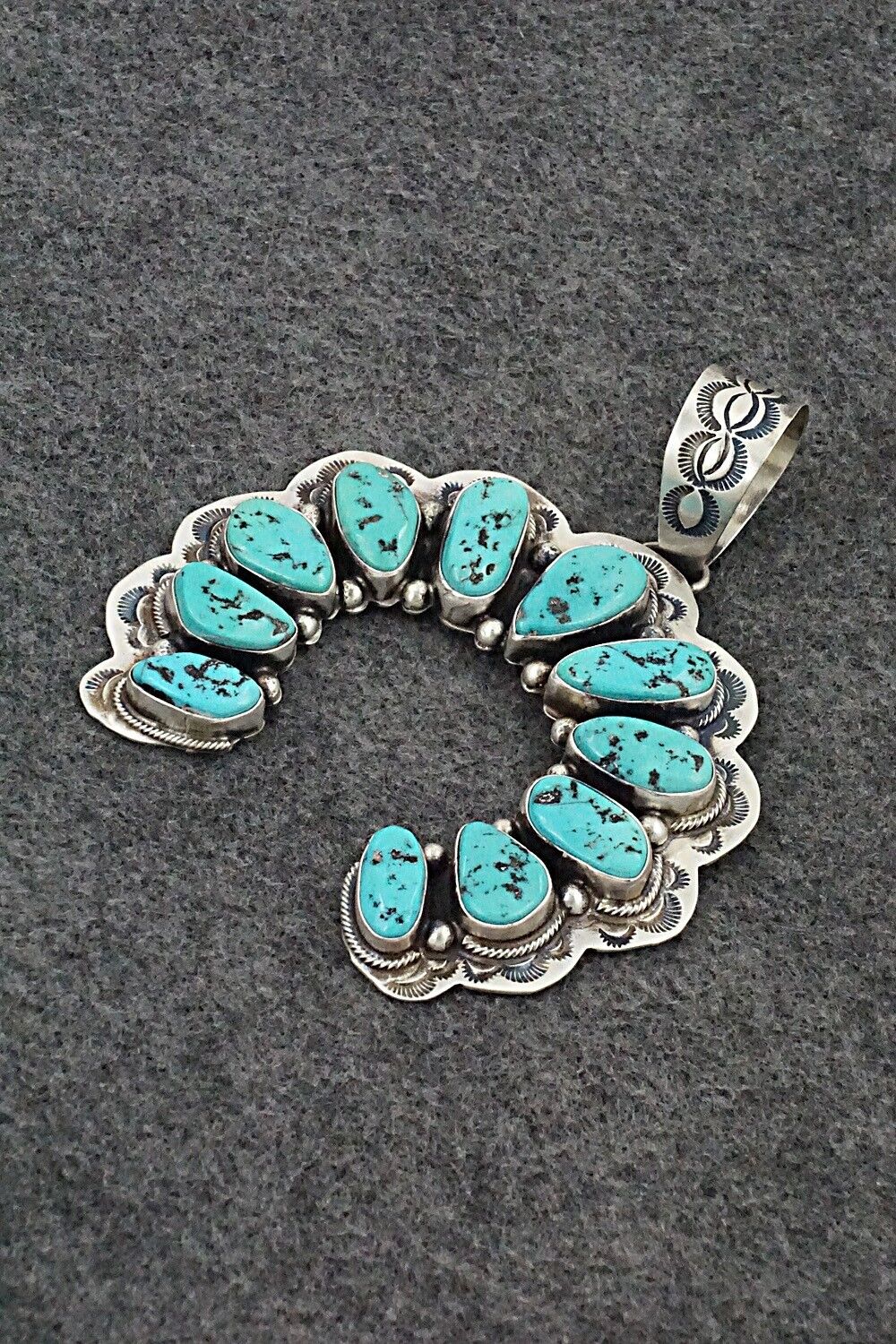 Turquoise & Sterling Silver Pendant - Bob Becenti