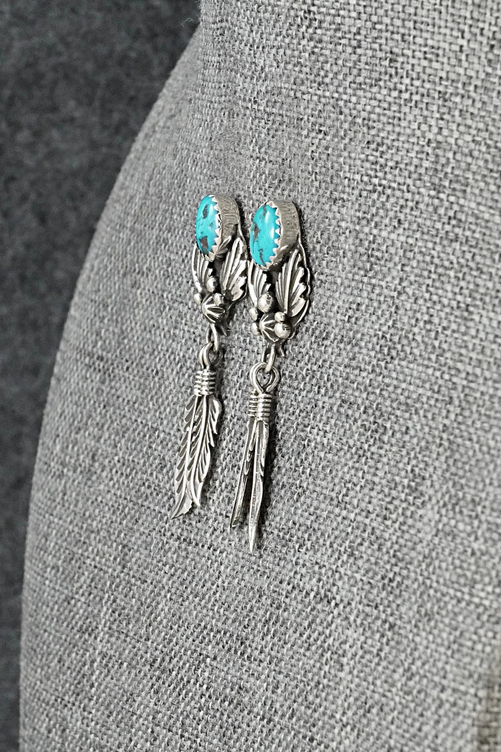 Turquoise & Sterling Silver Earrings - Marie Bahe