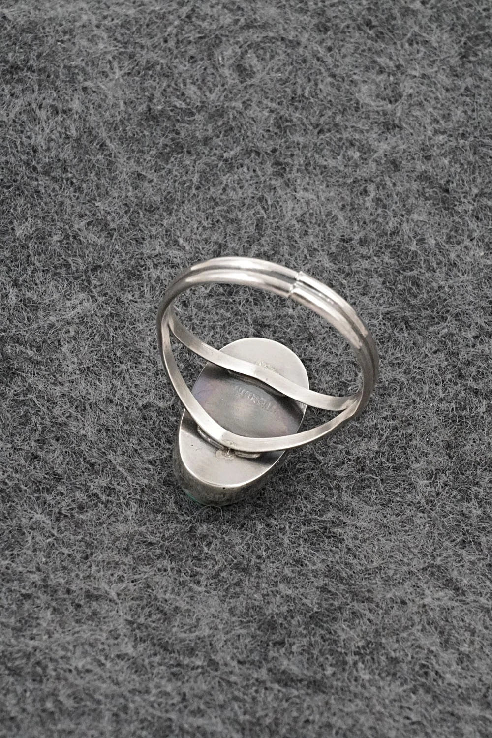 Turquoise & Sterling Silver Ring - Rosemary Saunders - Size 8