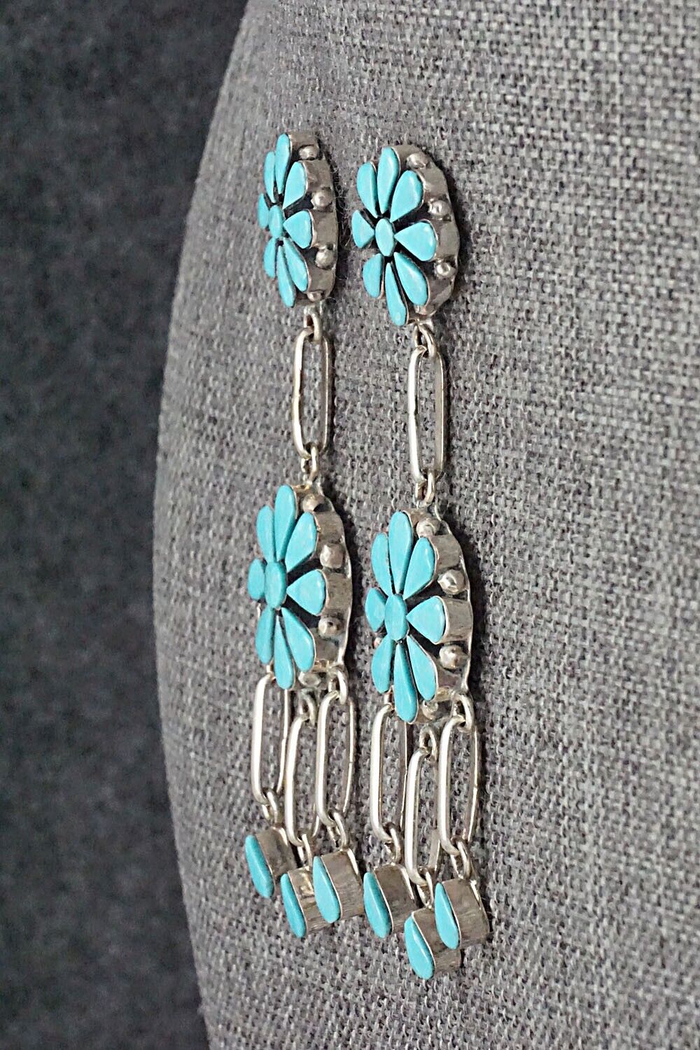 Turquoise & Sterling Silver Earrings - Arlo Kanteena