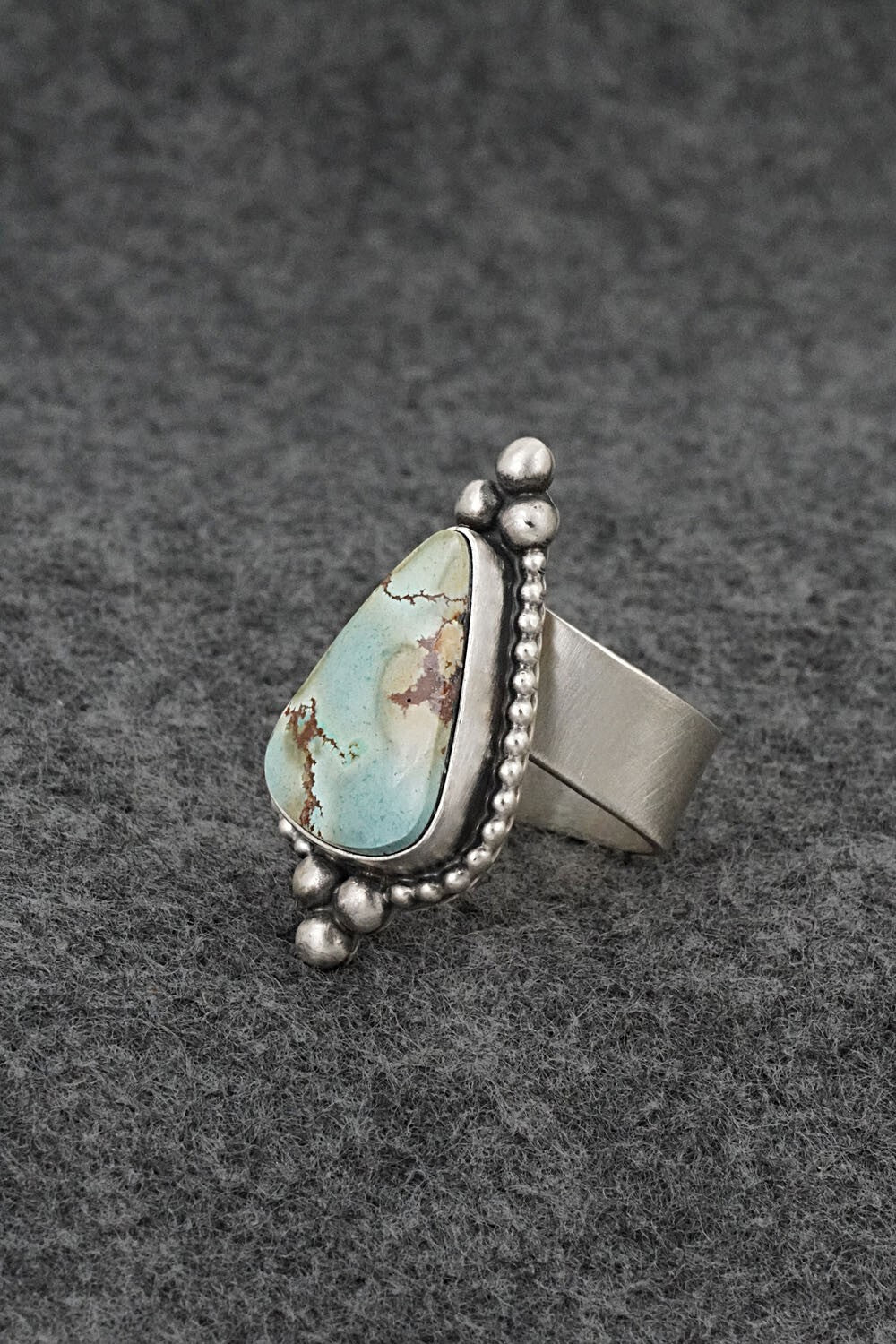 Turquoise & Sterling Silver Pendant, Ring & Earrings Set - Darrin Livingston