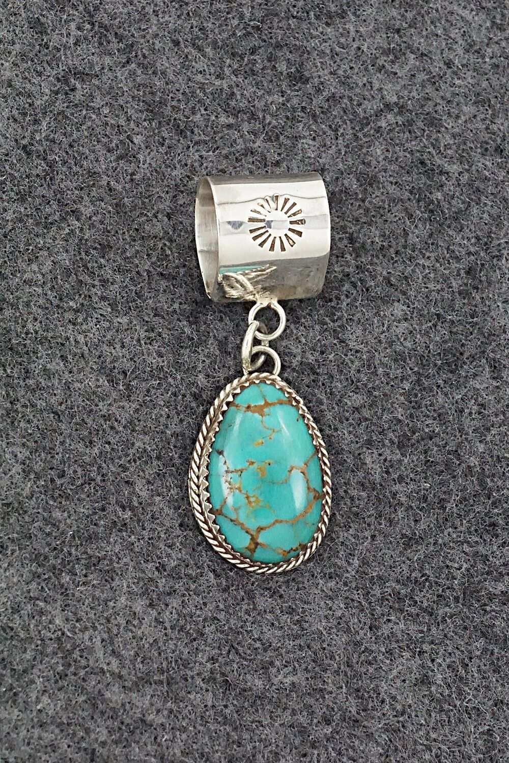 Turquoise & Sterling Silver Pendant - Ernest Hawthorne