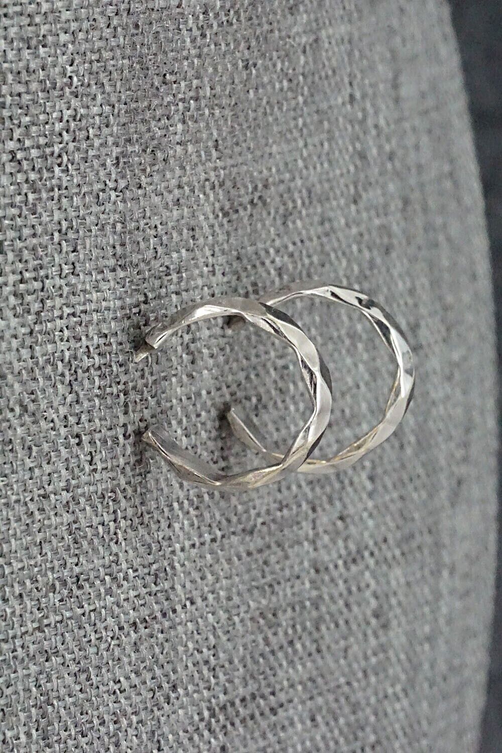 Sterling Silver Hoop Earrings - Elaine Tahe