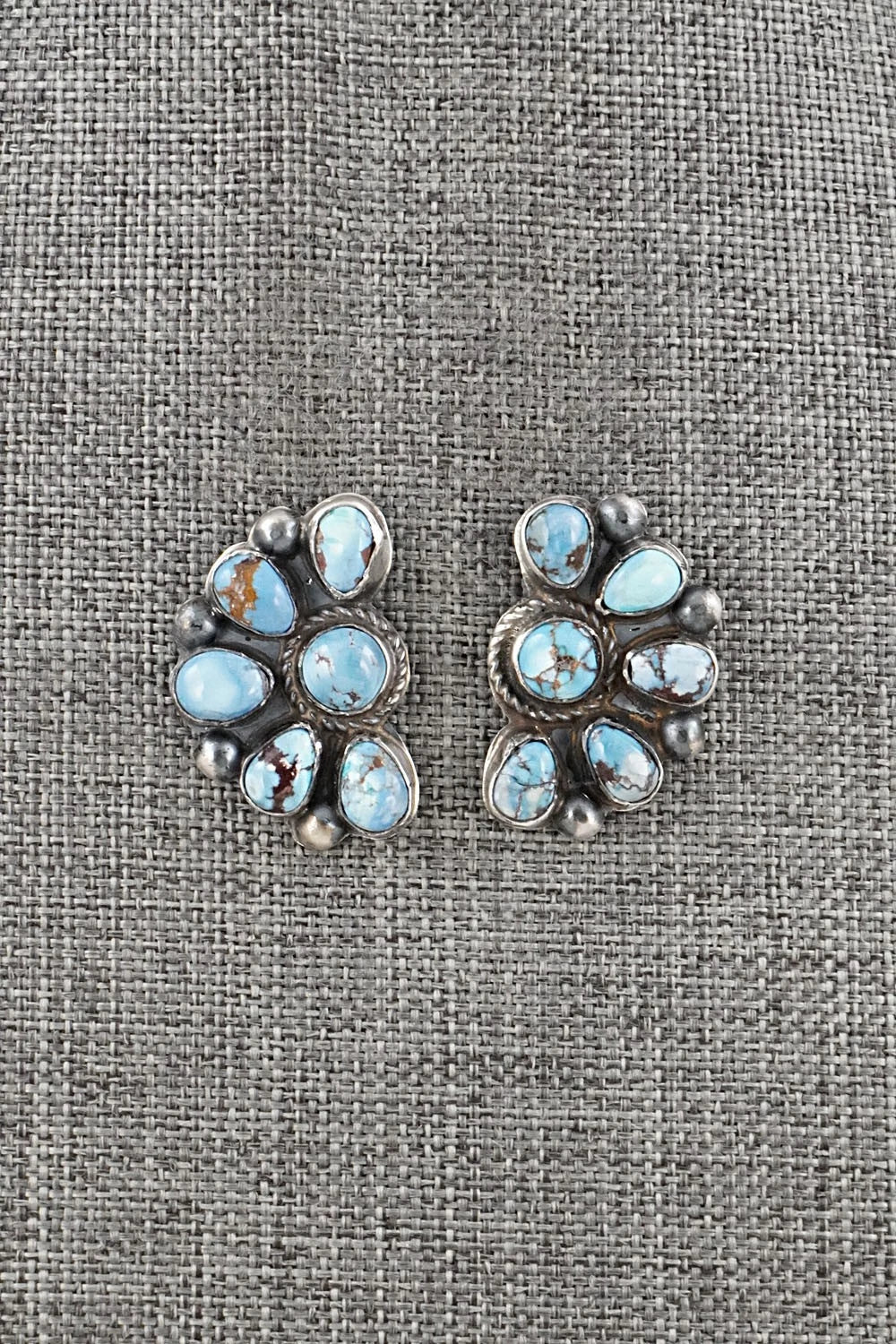 Turquoise & Sterling Silver Earrings - Phil Garcia