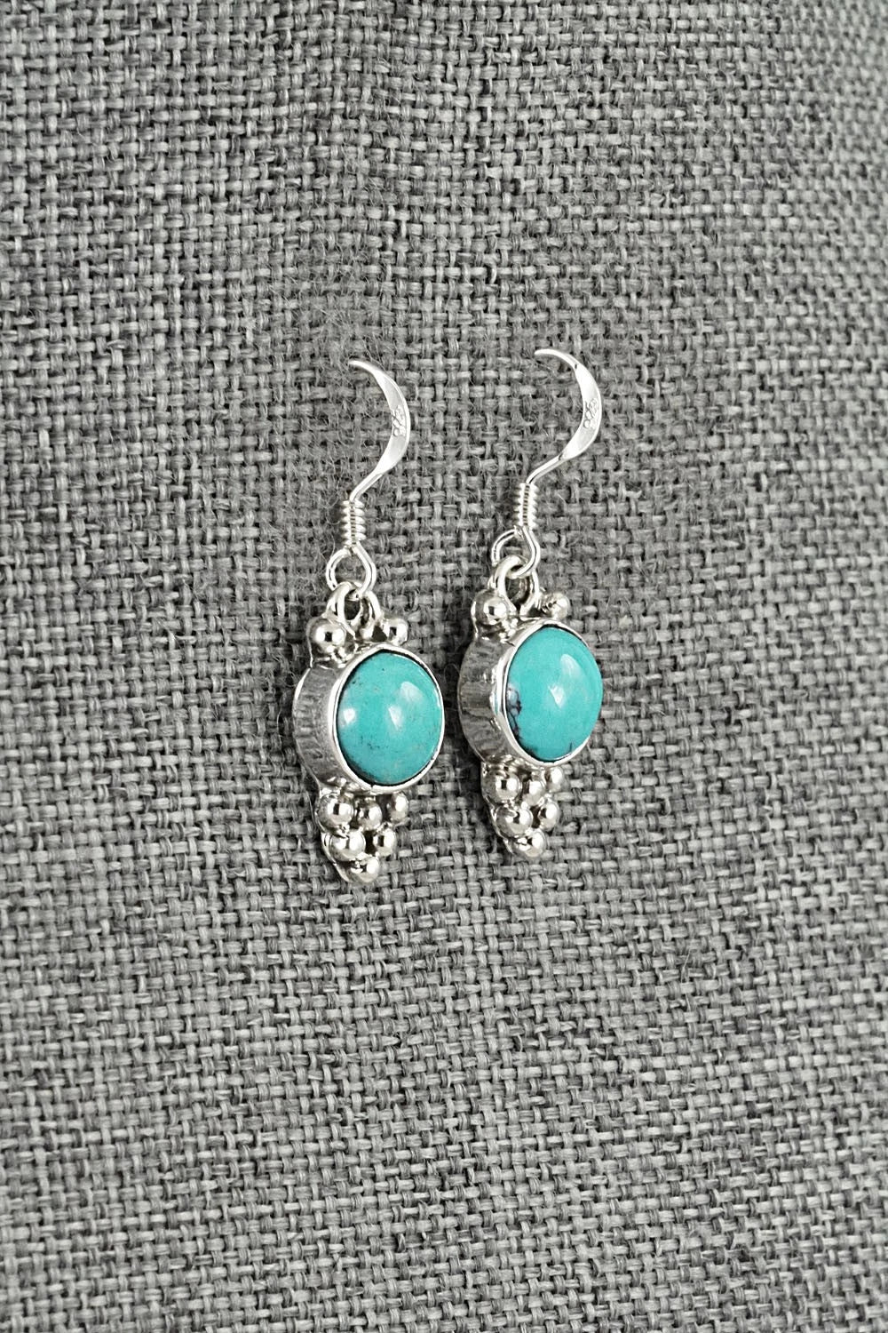 Turquoise & Sterling Silver Earrings - Isabell Yazzie