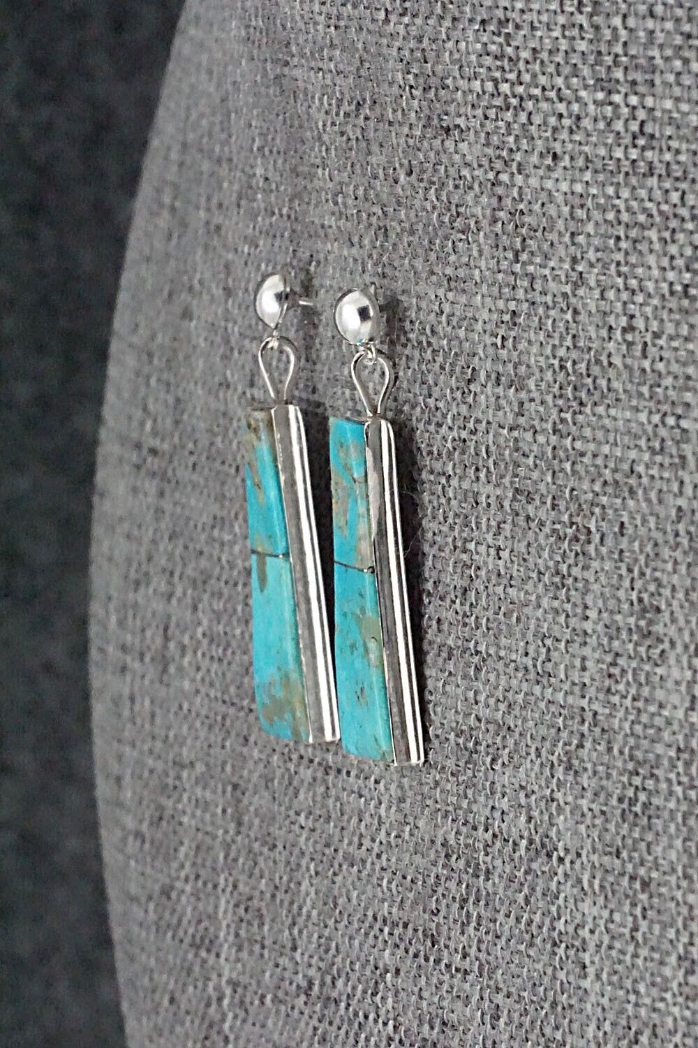 Turquoise & Sterling Silver Earrings - Brenda Pete