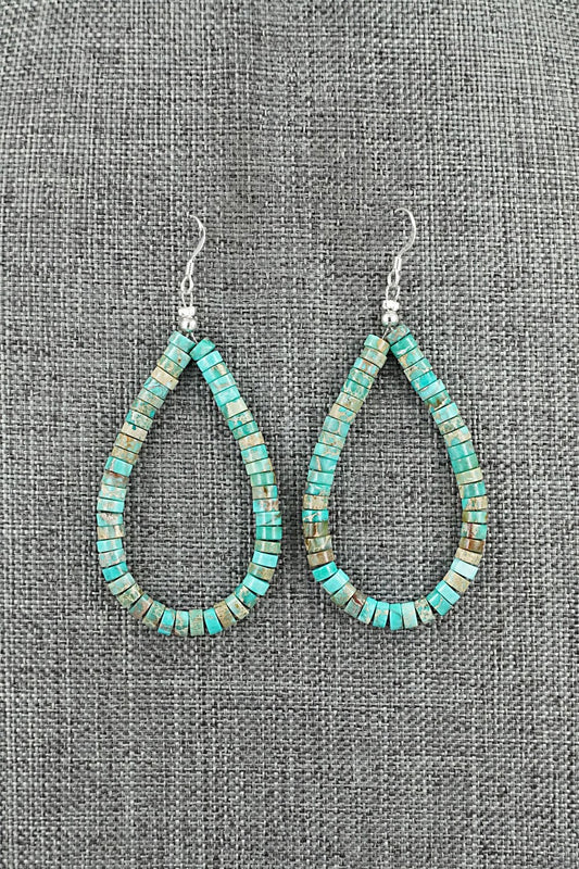 Turquoise & Sterling Silver Earrings - Doreen Jake
