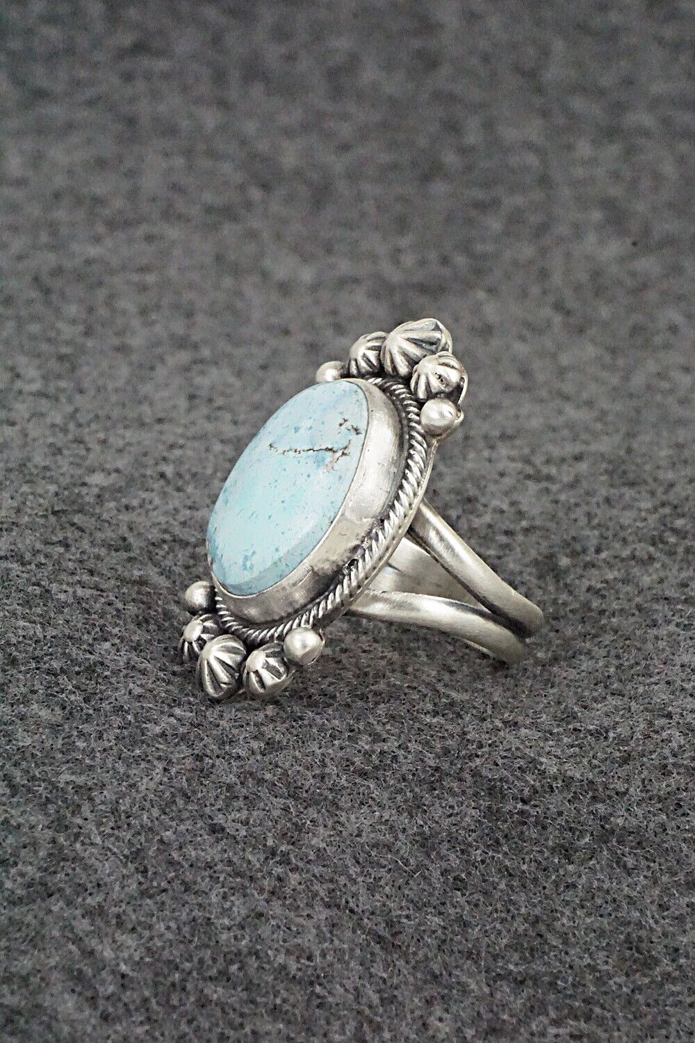 Turquoise & Sterling Silver Ring - Bobby Johnson - Size 9