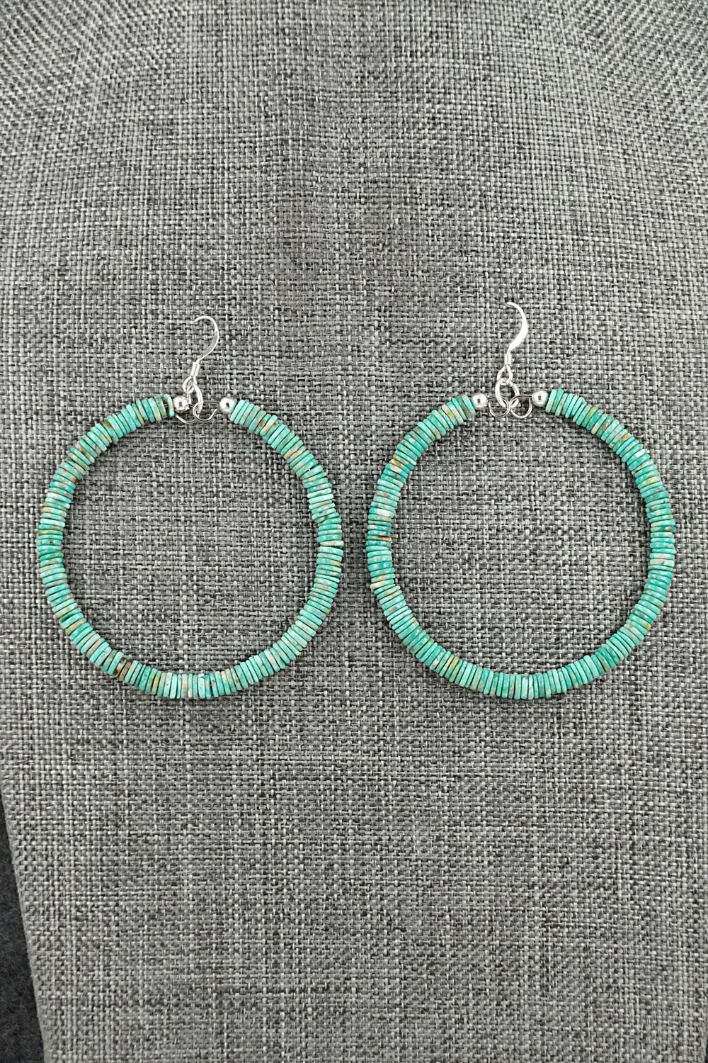 Turquoise & Sterling Silver Earrings - Doreen Jake