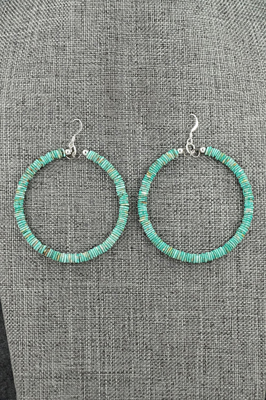 Turquoise & Sterling Silver Earrings - Doreen Jake