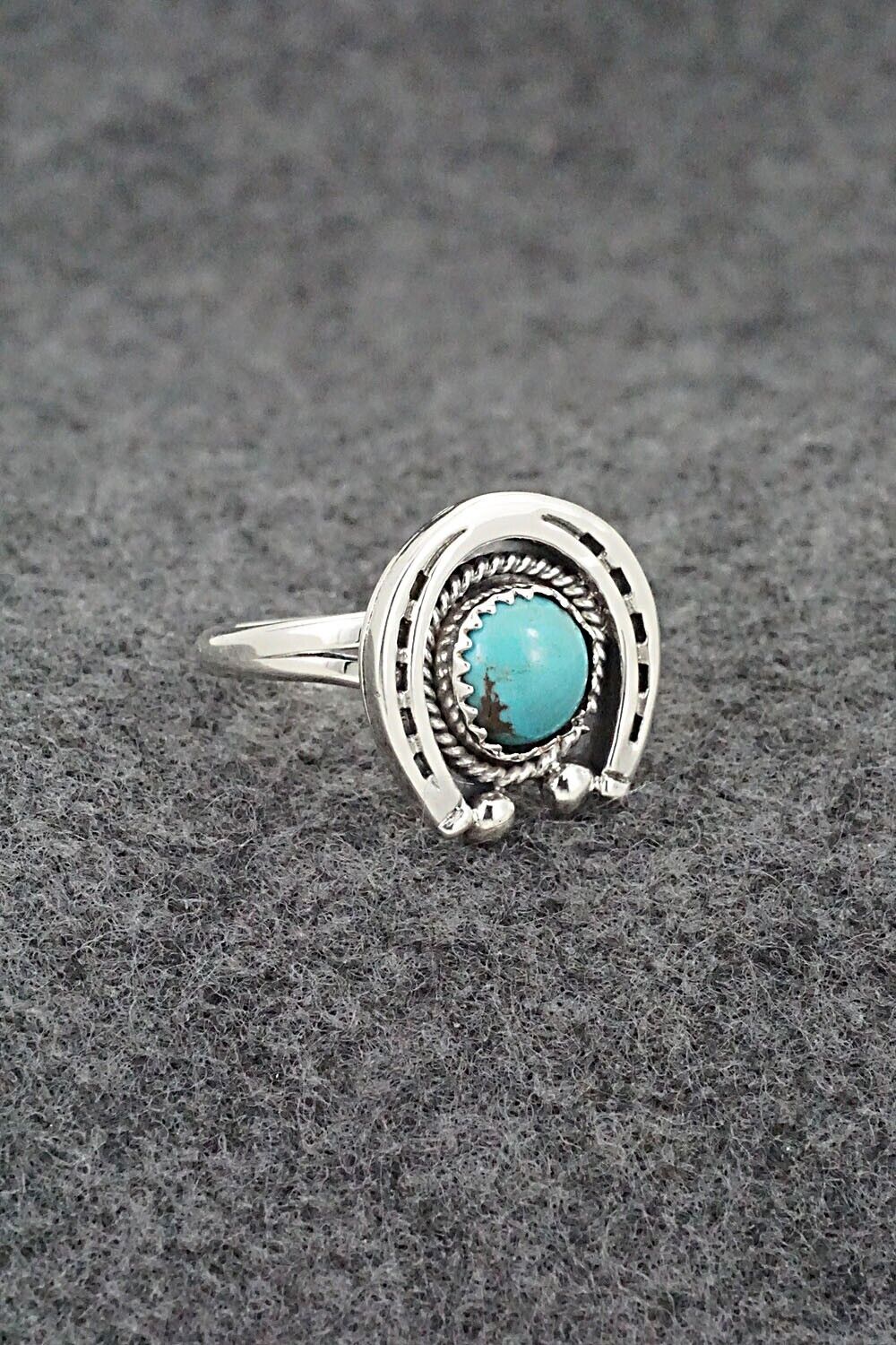 Turquoise & Sterling Silver Ring - Alice Rose Saunders - Size 7.5