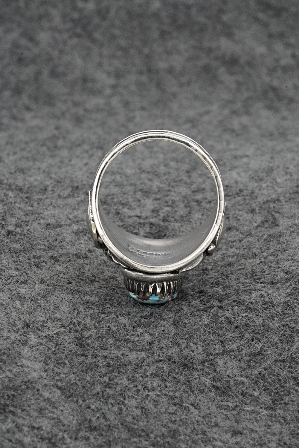 Turquoise & Sterling Silver Ring - Derrick Gordon - Size 9