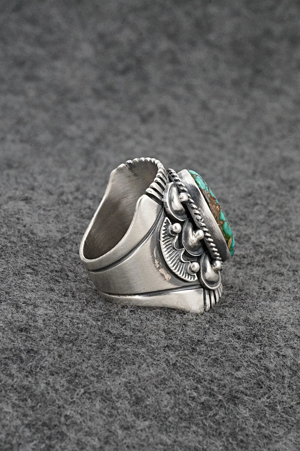 Turquoise & Sterling Silver Ring - Derrick Gordon - Size 8