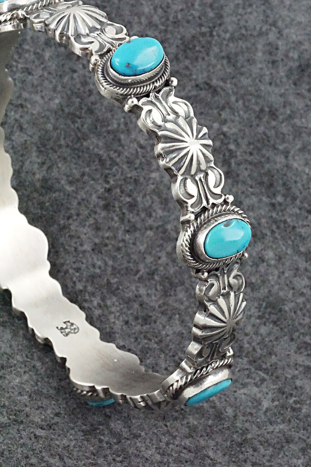 Turquoise & Sterling Silver Bangle Bracelet - Thomas Yazzie