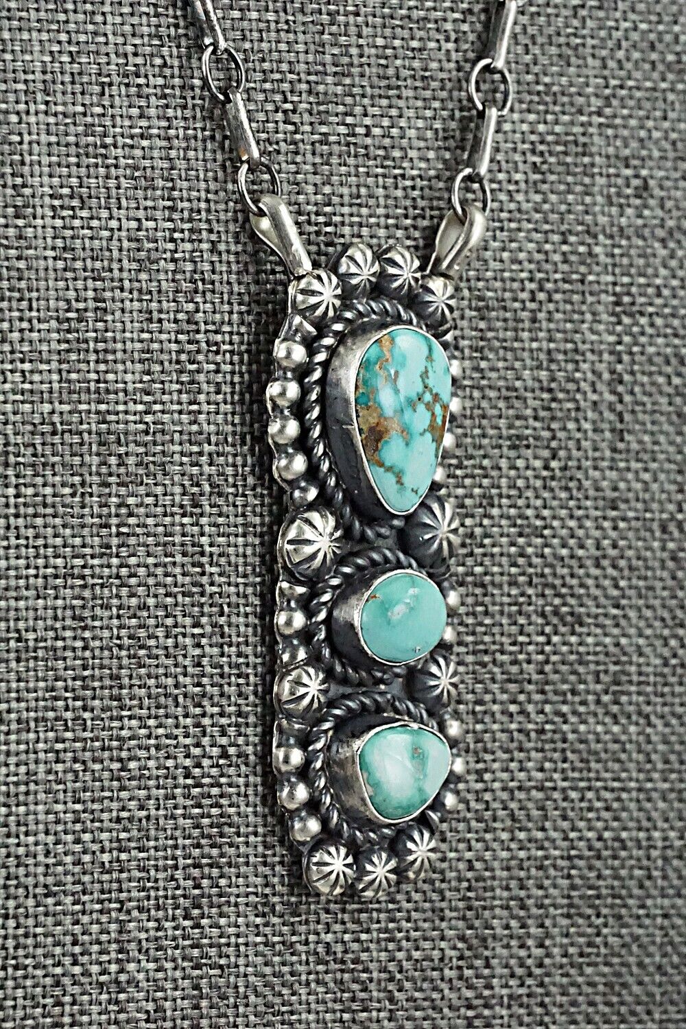 Turquoise & Sterling Silver Necklace - Jeff James