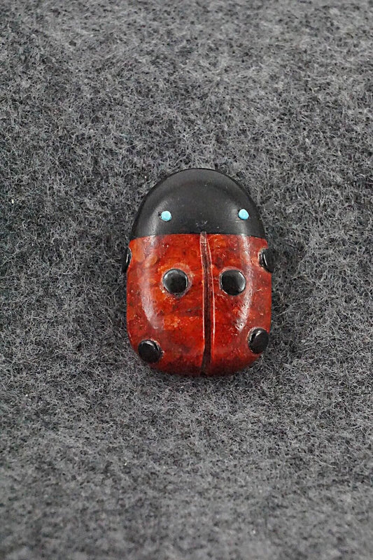 Ladybug Zuni Fetish Carving - Reynold Lunasee