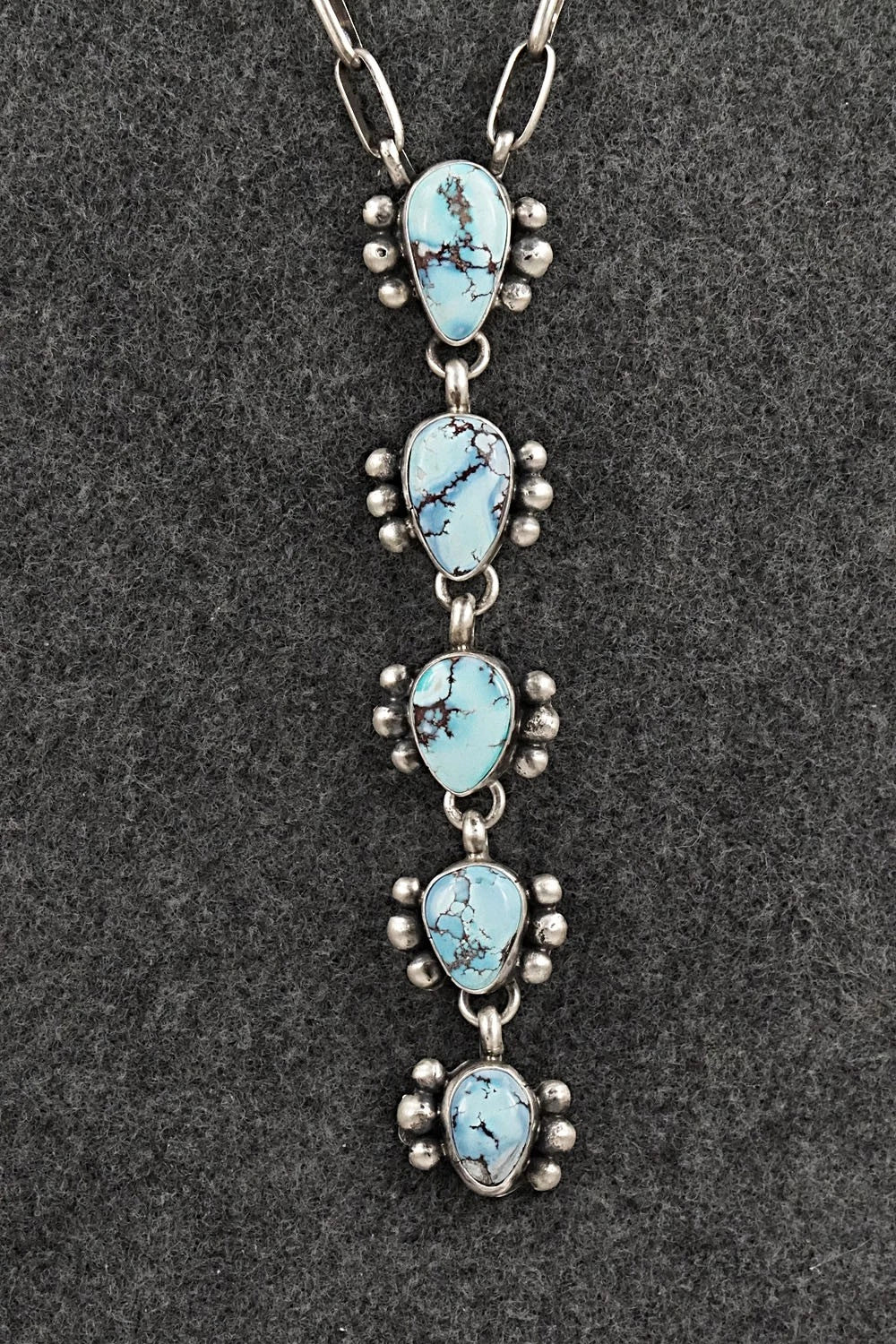Turquoise & Sterling Silver Necklace - Bobby Johnson