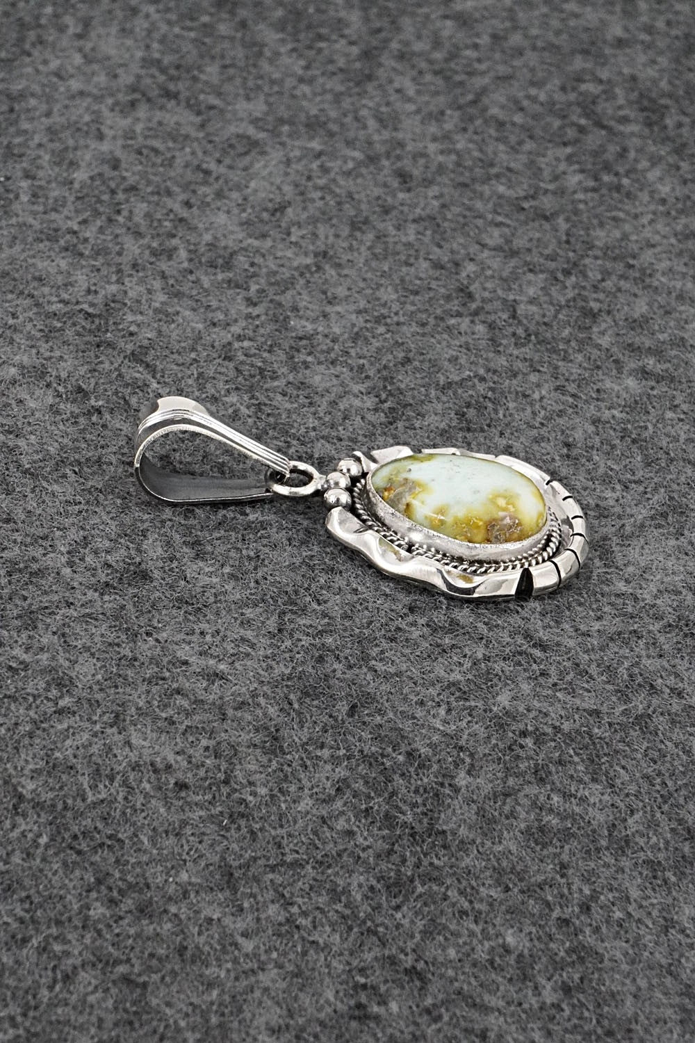 Variscite & Sterling Silver Pendant - Samuel Yellowhair