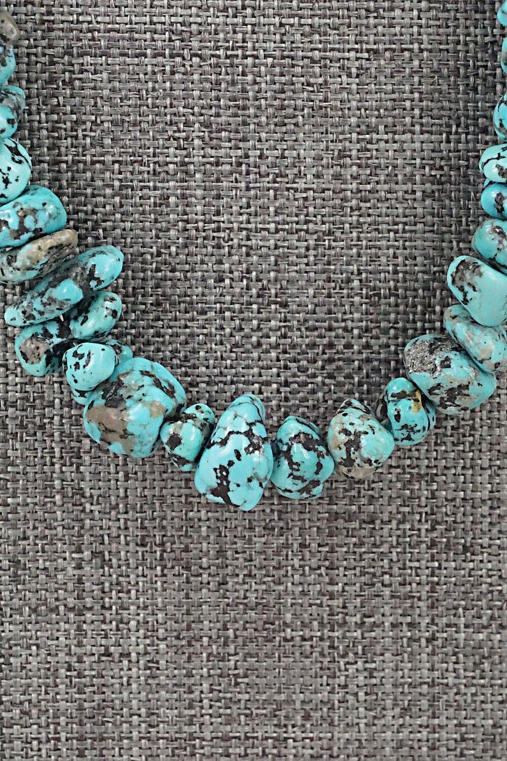 Turquoise & Sterling Silver Necklace 22" - Louise Joe