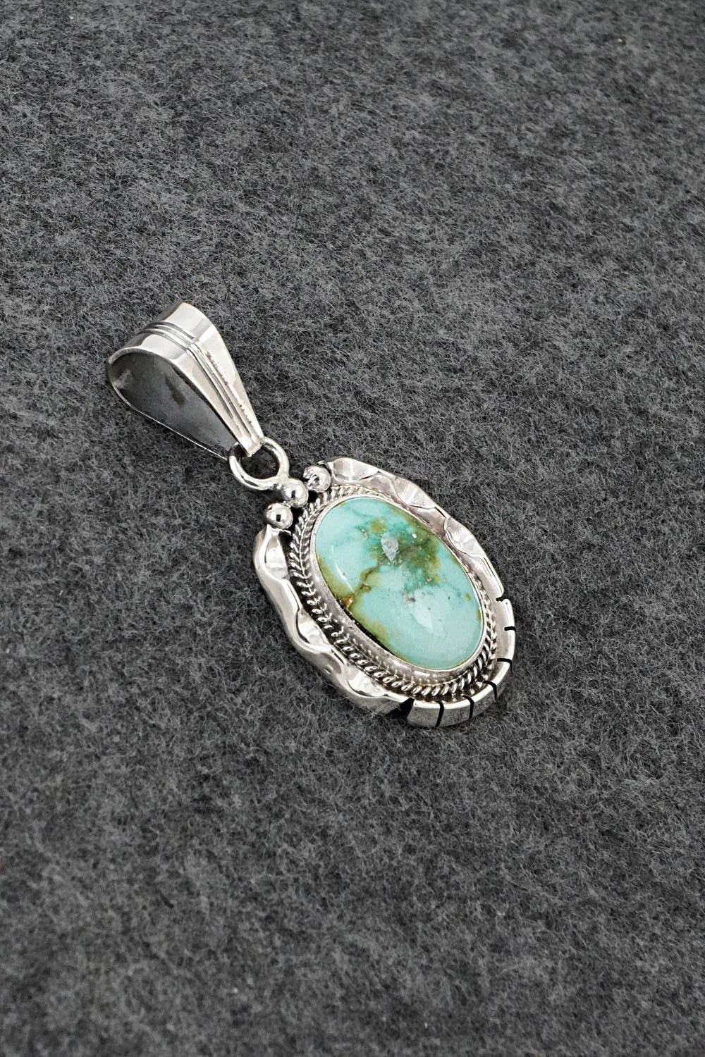 Turquoise & Sterling Silver Pendant - Samuel Yellowhair