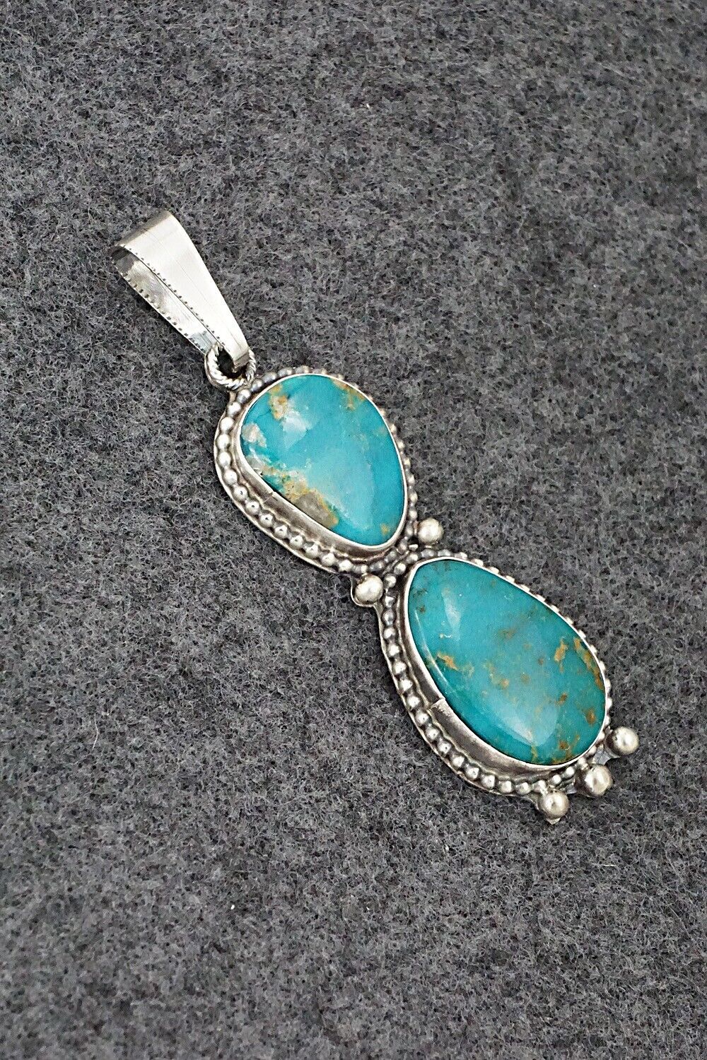 Turquoise & Sterling Silver Pendant - Jimmy Garcia