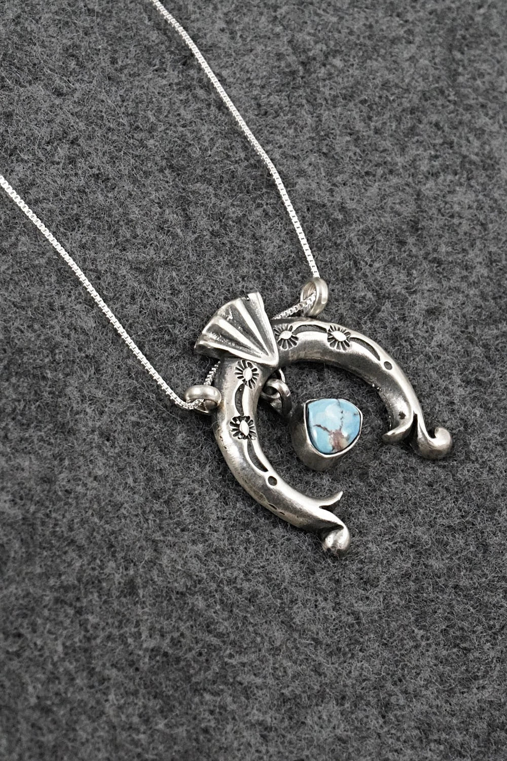 Turquoise & Sterling Silver Necklace - Gary Shorty
