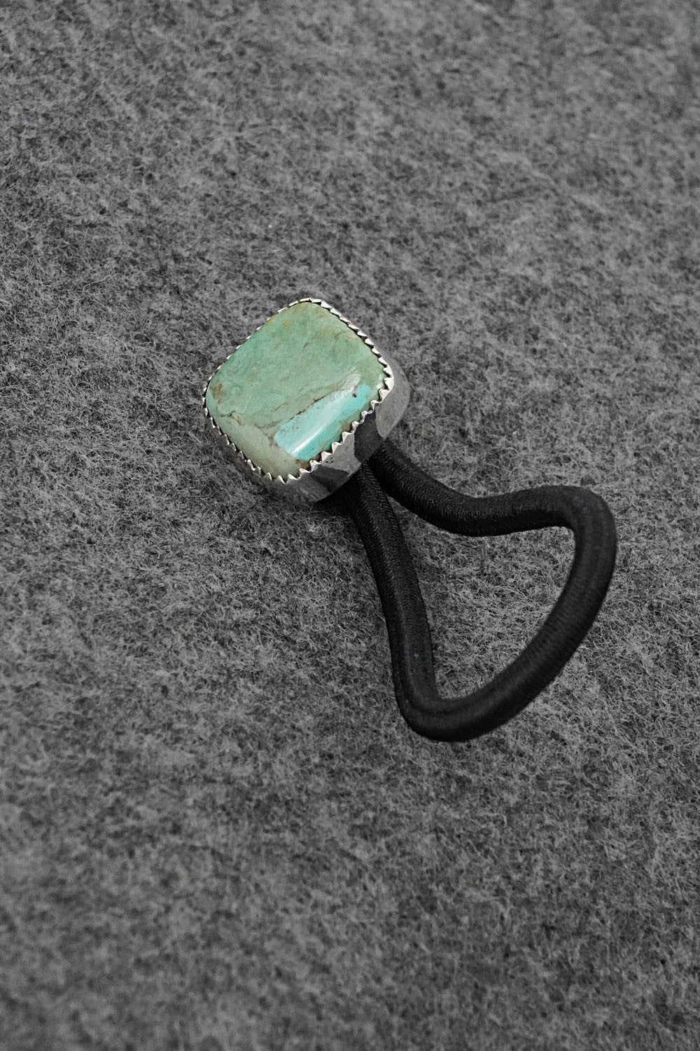 Turquoise & Sterling Silver Hair Tie - Jolene Begay