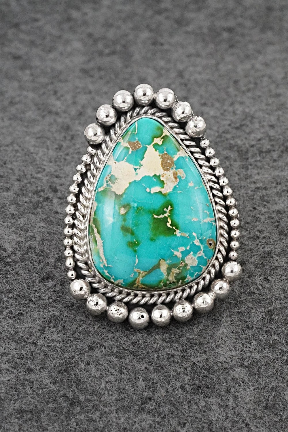 Turquoise & Sterling Silver Ring - Michael Calladitto - Size 9.5