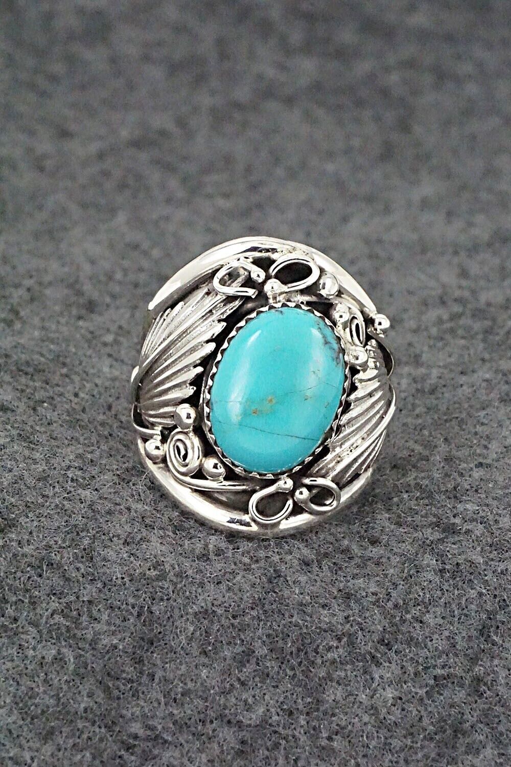 Turquoise & Sterling Silver Ring - Jeannette Saunders - Size 10