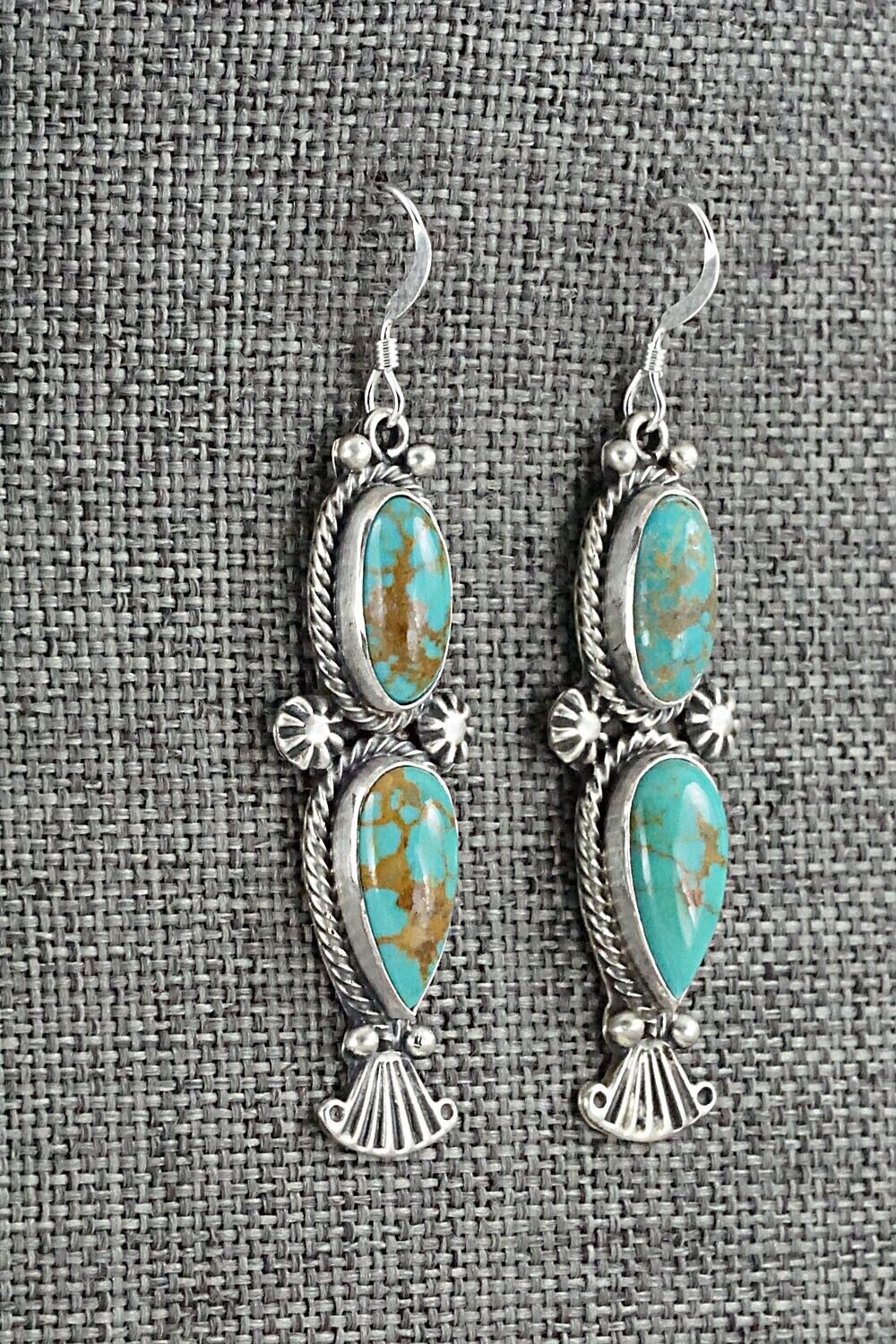 Turquoise & Sterling Silver Earrings - Verley Betone