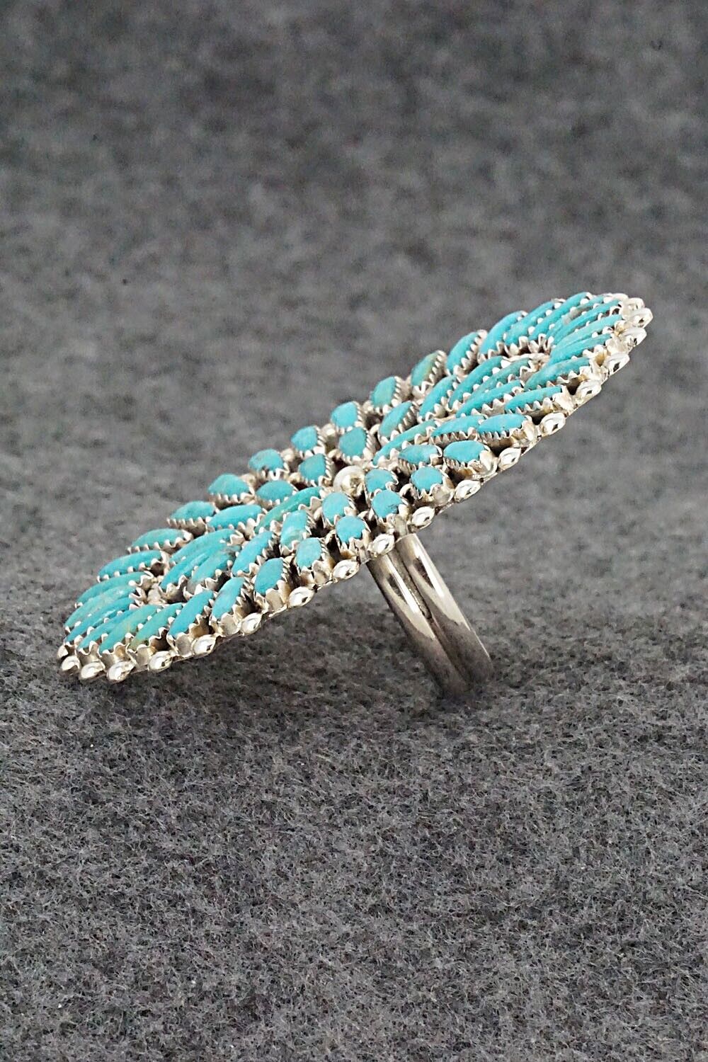 Turquoise & Sterling Silver Ring - Philena Byjoe - Size 8