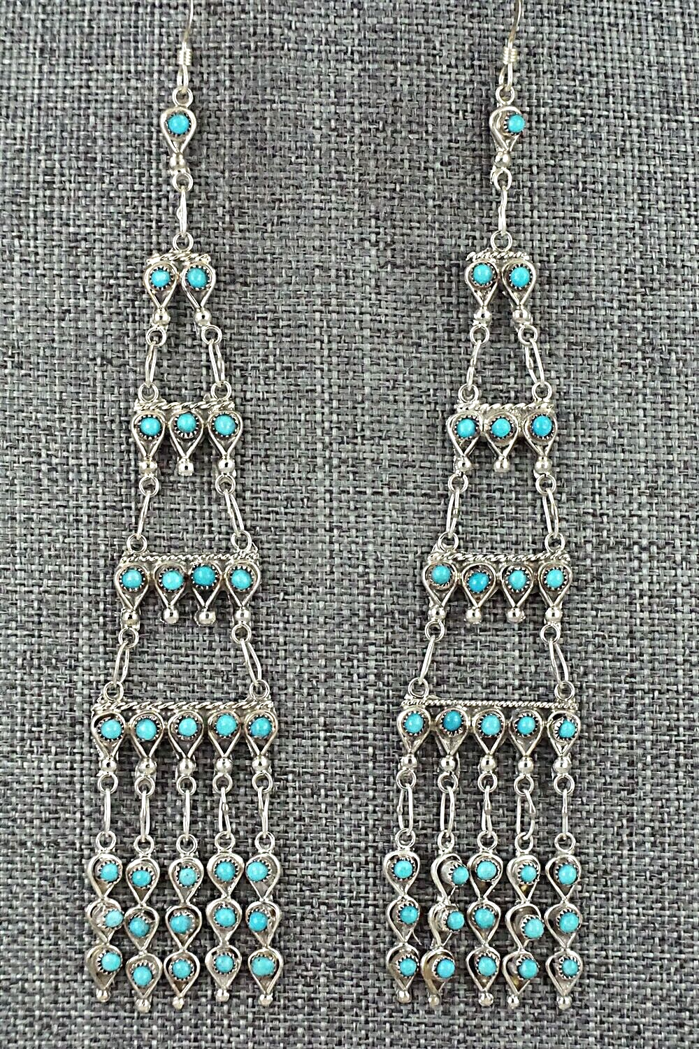 Turquoise & Sterling Silver Earrings - Waylon Johnson