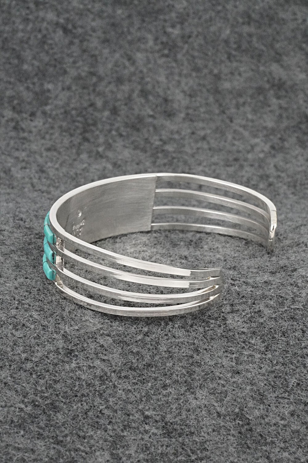 Turquoise & Sterling Silver Inlay Bracelet - Anson Wallace