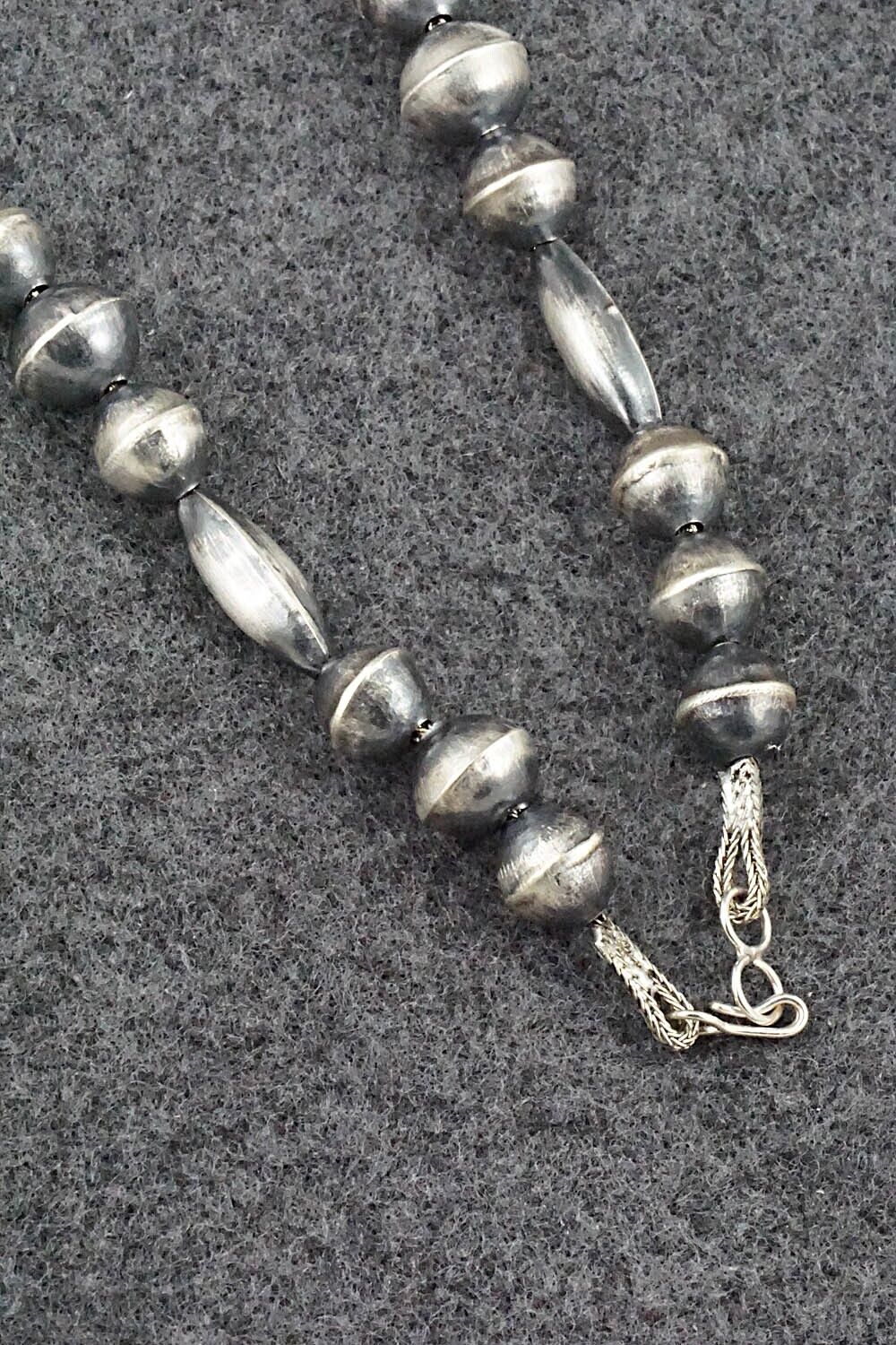 Sterling Silver Navajo Pearl Necklace 18" - Vintage