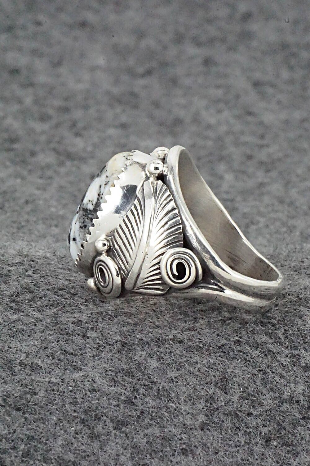 White Buffalo & Sterling Silver Ring - Darrell Morgan - Size 9