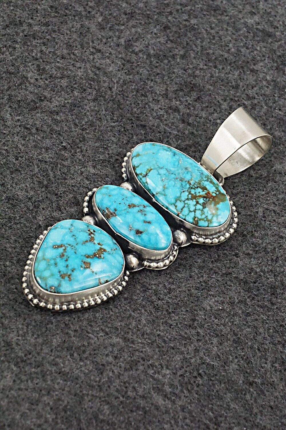 Turquoise & Sterling Silver Pendant - Bobby Johnson