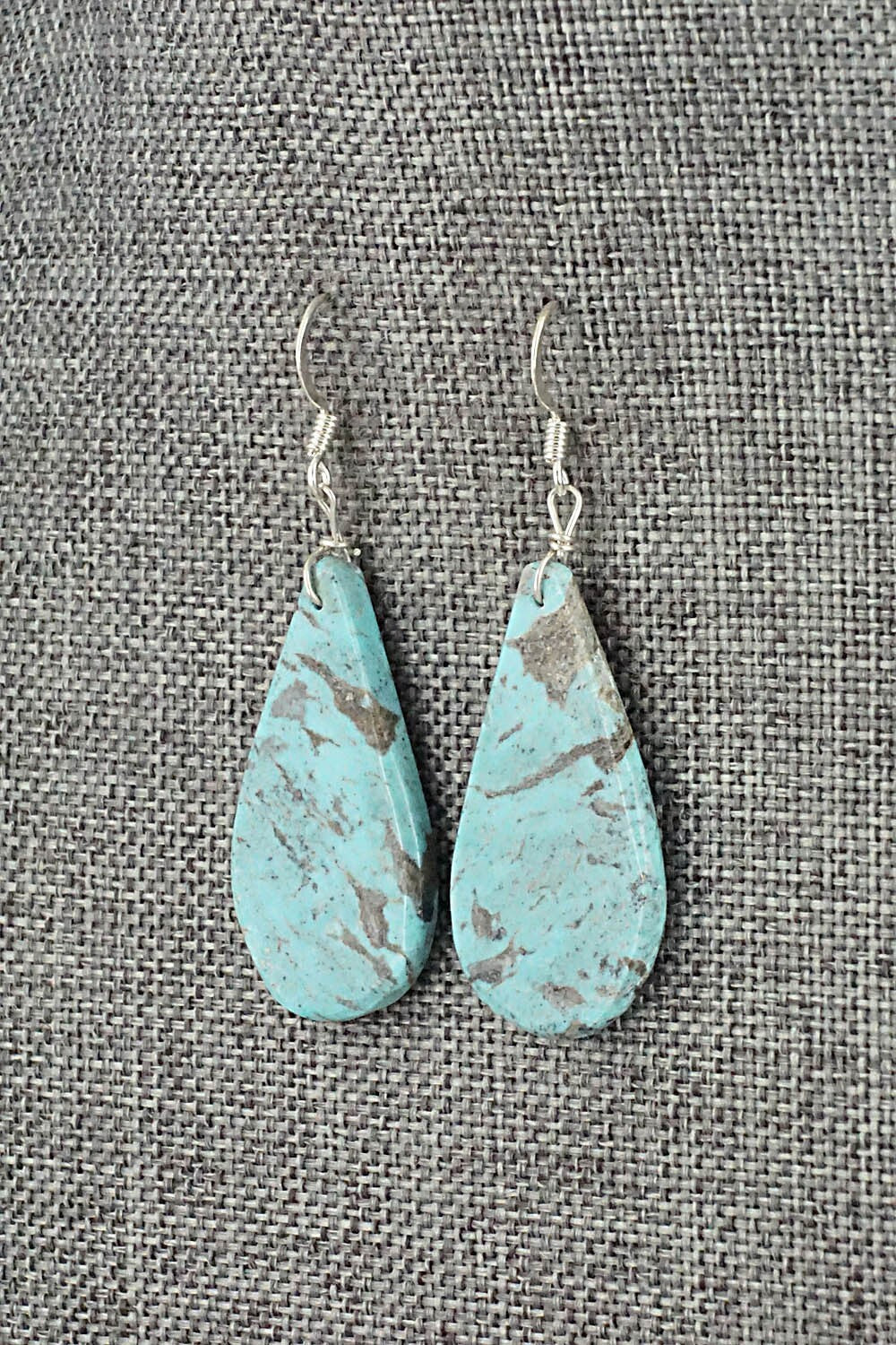 Turquoise & Sterling Silver Earrings - Joe Garcia