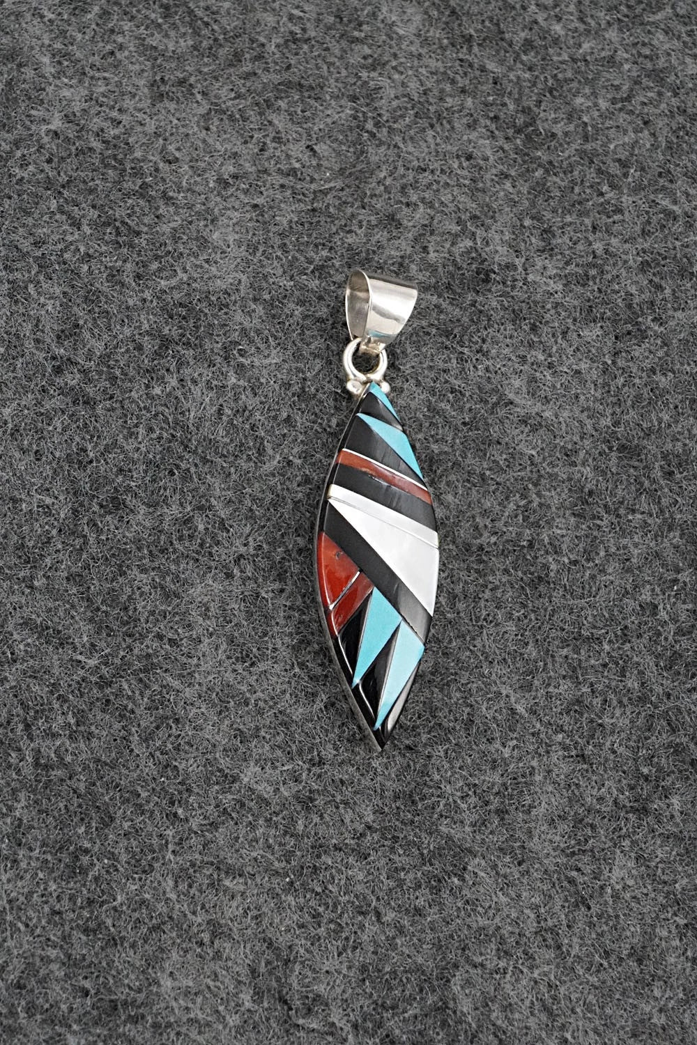 Multi-Stone & Sterling Silver Pendant - Cleo Kallestewa