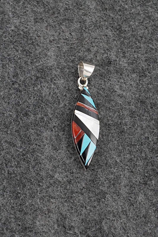 Multi-Stone & Sterling Silver Pendant - Cleo Kallestewa