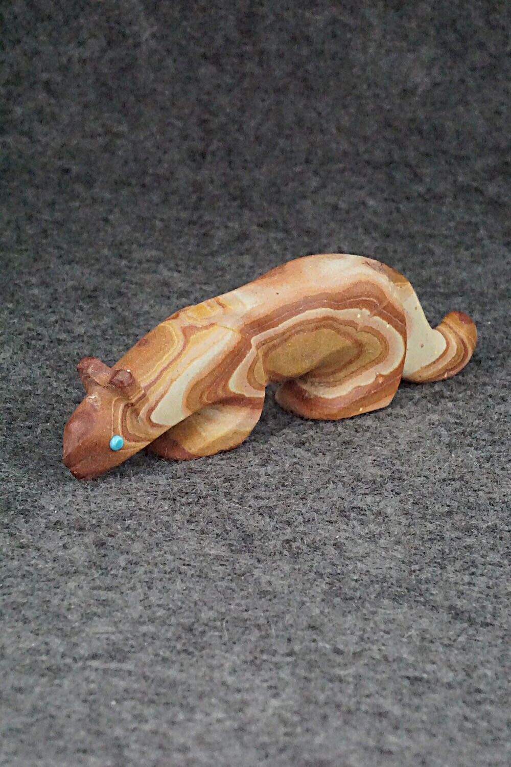 Mountain Lion Zuni Fetish Carving - Ronnie Lunasee